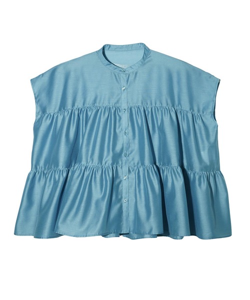 MILKFED.（ミルクフェド）の「TIERED BLOUSE（シャツ/ブラウス・レディース・ブラック/パープル/ブルー・ONE SIZE）」の2枚目の写真
