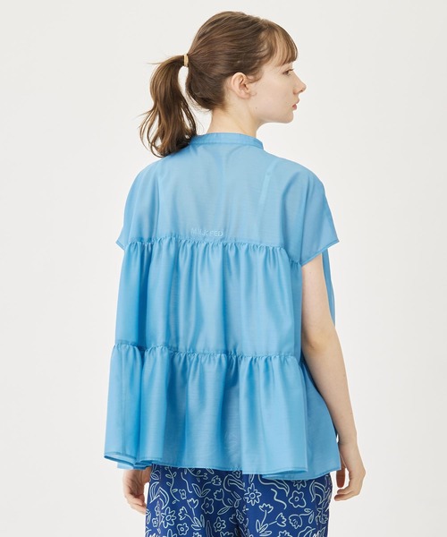 MILKFED.（ミルクフェド）の「TIERED BLOUSE（シャツ/ブラウス・レディース・ブラック/パープル/ブルー・ONE SIZE）」の16枚目の写真