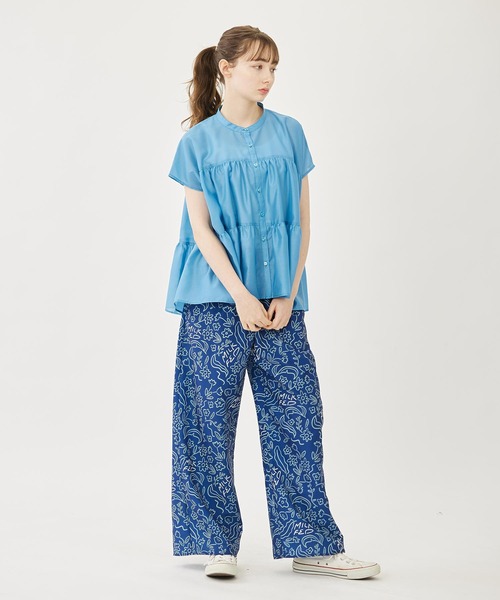 MILKFED.（ミルクフェド）の「TIERED BLOUSE（シャツ/ブラウス・レディース・ブラック/パープル/ブルー・ONE SIZE）」の9枚目の写真
