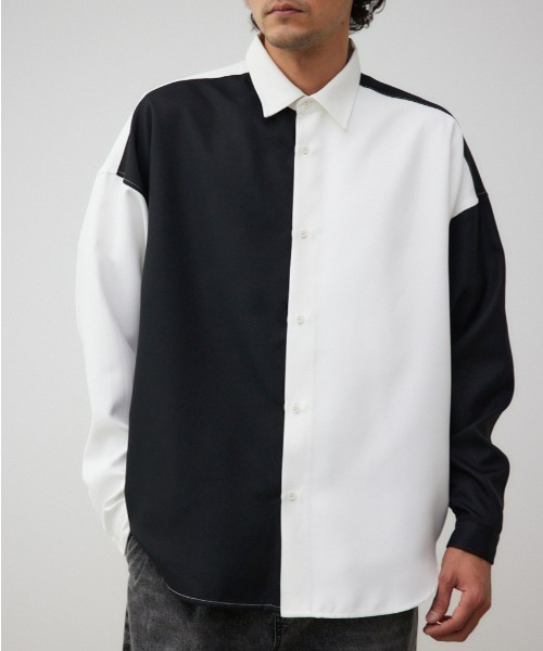 AZUL by moussy(アズールバイマウジー)の「ツイルジェネラルシャツ(シャツ/ブラウス・メンズ・ホワイト/ブルー/ブルー系その他/ブラック系その他/ホワイト系その他/グレー系その他・FREE)」の4枚目の写真