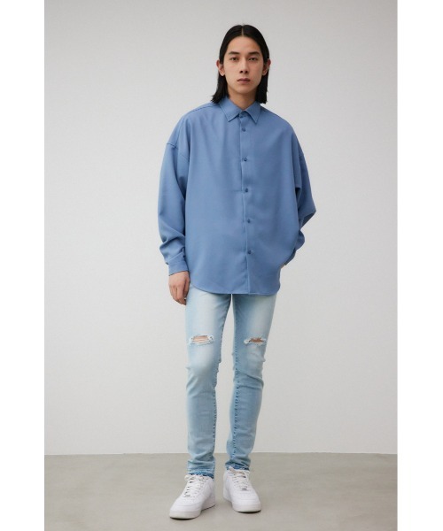 AZUL by moussy(アズールバイマウジー)の「ツイルジェネラルシャツ(シャツ/ブラウス・メンズ・ホワイト/ブルー/ブルー系その他/ブラック系その他/ホワイト系その他/グレー系その他・FREE)」の19枚目の写真