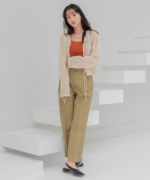 LOWRYS FARM（ローリーズファーム）の「２ＷＡＹパッチワークＬＳ 108500（ニット/セーター・レディース・チャコールグレー/グリーン/アイボリー・FREE）」の5枚目の写真