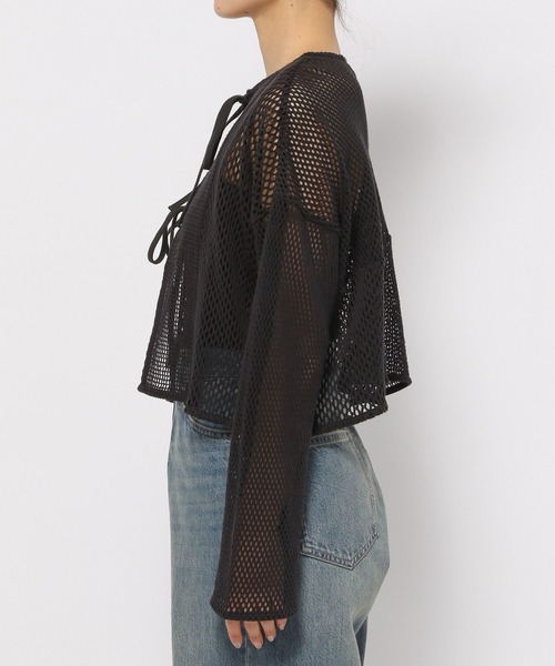 LOWRYS FARM（ローリーズファーム）の「２ＷＡＹパッチワークＬＳ 108500（ニット/セーター・レディース・チャコールグレー/グリーン/アイボリー・FREE）」の16枚目の写真