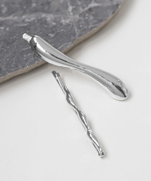 ANEMONE（アネモネ）の「ニュアンスメタルヘアピン[2本セット]（その他ヘアアクセサリー・レディース・シルバー/ゴールド・FREE）」の2枚目の写真