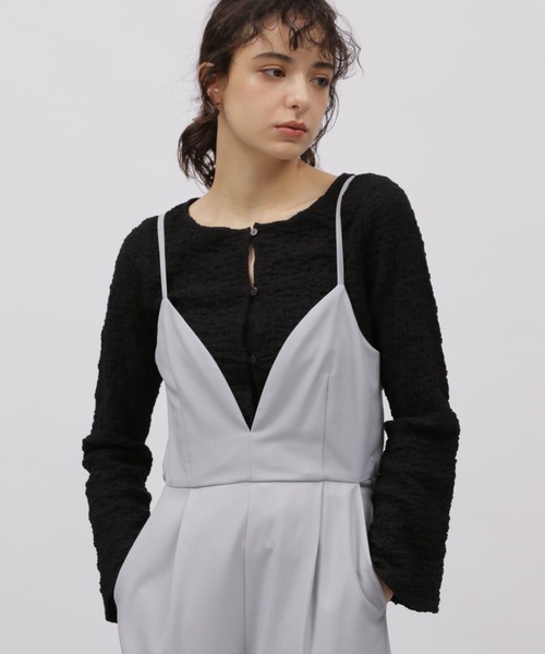 LAKOLE（ラコレ）の「カットジャガードショートカーディガン / 111315（カーディガン/ボレロ・レディース・ブラック/アイボリー/ブルー/イエロー・SMALL/MEDIUM）」の12枚目の写真
