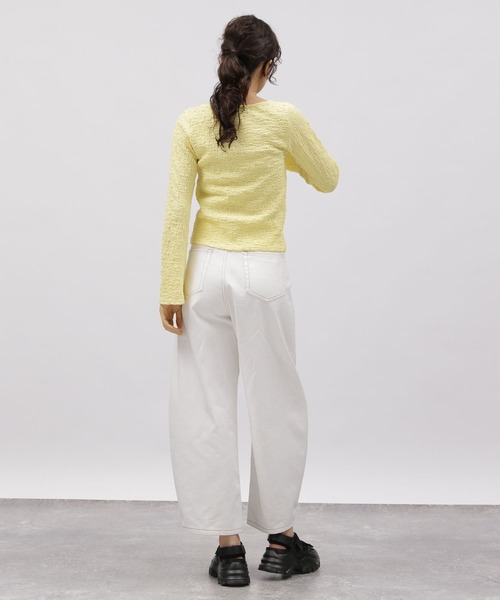 LAKOLE（ラコレ）の「カットジャガードショートカーディガン / 111315（カーディガン/ボレロ・レディース・ブラック/アイボリー/ブルー/イエロー・SMALL/MEDIUM）」の21枚目の写真