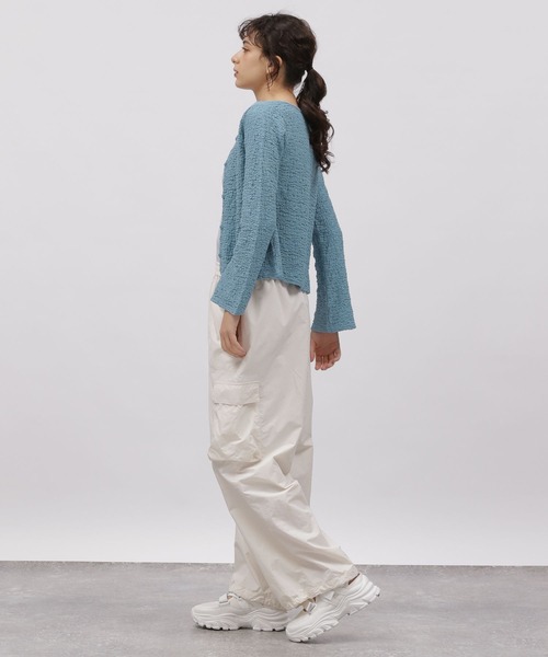 LAKOLE（ラコレ）の「カットジャガードショートカーディガン / 111315（カーディガン/ボレロ・レディース・ブラック/アイボリー/ブルー/イエロー・SMALL/MEDIUM）」の14枚目の写真