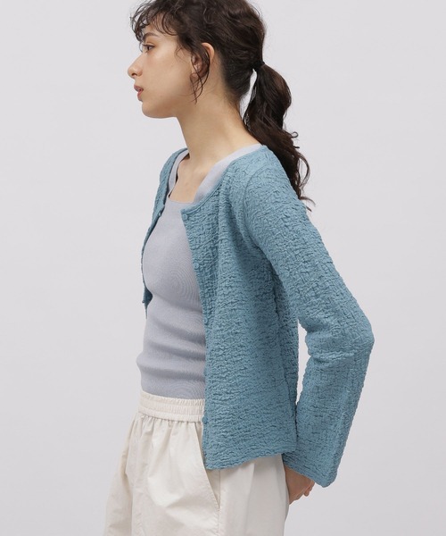 LAKOLE（ラコレ）の「カットジャガードショートカーディガン / 111315（カーディガン/ボレロ・レディース・ブラック/アイボリー/ブルー/イエロー・SMALL/MEDIUM）」の17枚目の写真