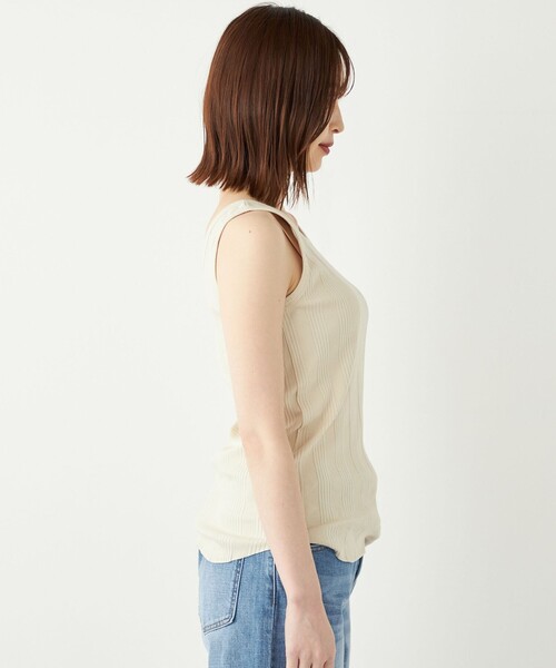 SHIPS Colors(シップス カラーズ)の「SHIPS Colors:ランダムテレコ 2WAY タンクトップ◇(タンクトップ・レディース・ナチュラル/ブラック/ベージュ・ONE SIZE)」の16枚目の写真