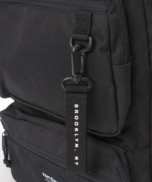 YAKPAK（ヤックパック）の「【YAKPAK】W POCKET BACKPACK　大容量/A4B4収納可（バックパック/リュック・メンズ・ブラック・ﾌﾘ-）」の15枚目の写真