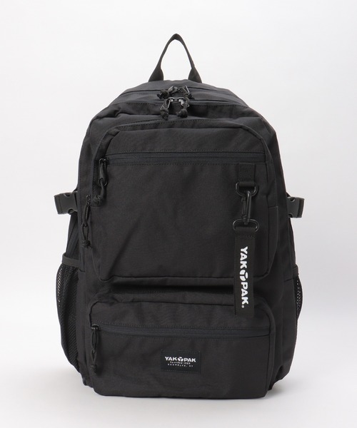 YAKPAK（ヤックパック）の「【YAKPAK】W POCKET BACKPACK　大容量/A4B4収納可（バックパック/リュック・メンズ・ブラック・ﾌﾘ-）」の10枚目の写真