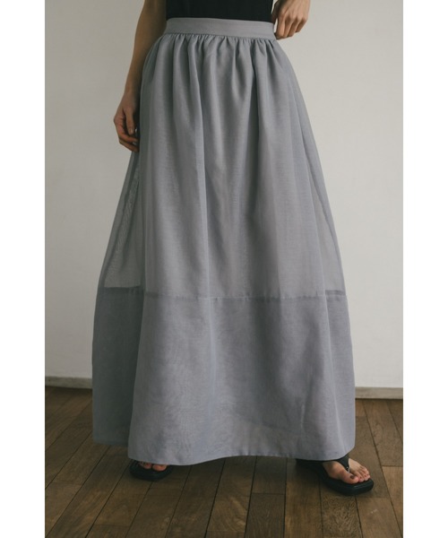 STYLEMIXER(スタイルミキサー)の「シアーランタンスカート(スカート・レディース・ホワイト/グレー/ブラック・SMALL/MEDIUM)」の11枚目の写真