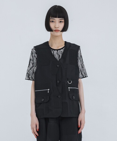 IHNN（イン）の「【IHNN/イン】BONDING FISHING VEST（ベスト・レディース・ベージュ/ブラック・FREE）」の15枚目の写真