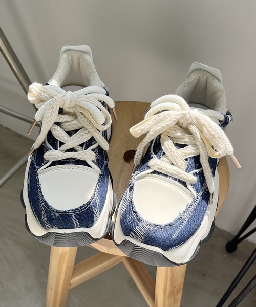 Nana(ナナ)（ナナ）の「ボリュームソールデニムスニーカー（スニーカー