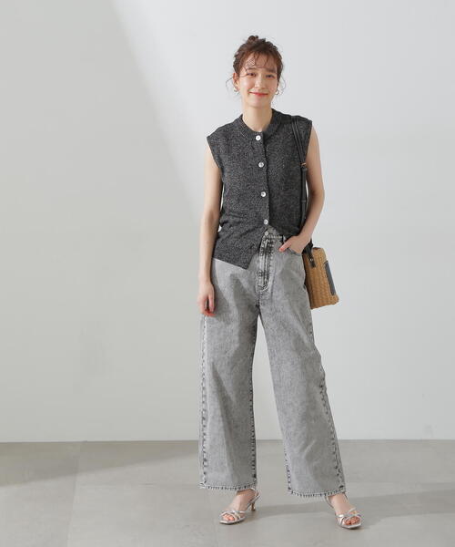 N.（N. Natural Beauty Basic）（エヌエヌナチュラルビューティーベーシック）の「◆【S Size Line】５ポケットケミカルワイドデニム（デニムパンツ・レディース・グレー・MEDIUM/SMALL）」の20枚目の写真