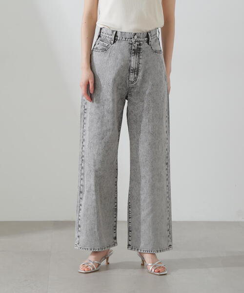 N.（N. Natural Beauty Basic）（エヌエヌナチュラルビューティーベーシック）の「◆【S Size Line】５ポケットケミカルワイドデニム（デニムパンツ・レディース・グレー・MEDIUM/SMALL）」の22枚目の写真