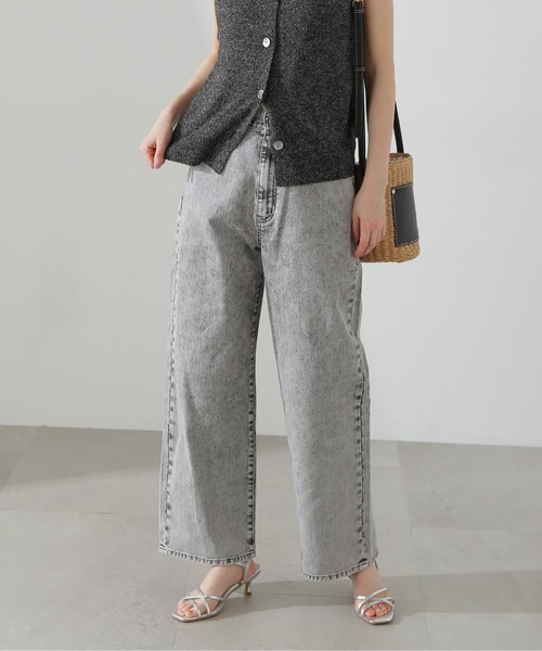 N.（N. Natural Beauty Basic）（エヌエヌナチュラルビューティーベーシック）の「◆【S Size Line】５ポケットケミカルワイドデニム（デニムパンツ・レディース・グレー・MEDIUM/SMALL）」の15枚目の写真