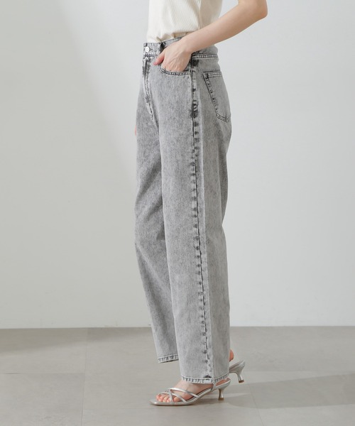N.（N. Natural Beauty Basic）（エヌエヌナチュラルビューティーベーシック）の「◆【S Size Line】５ポケットケミカルワイドデニム（デニムパンツ・レディース・グレー・MEDIUM/SMALL）」の9枚目の写真