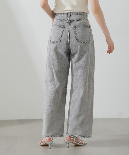N.（N. Natural Beauty Basic）（エヌエヌナチュラルビューティーベーシック）の「◆【S Size Line】５ポケットケミカルワイドデニム（デニムパンツ・レディース・グレー・MEDIUM/SMALL）」の10枚目の写真