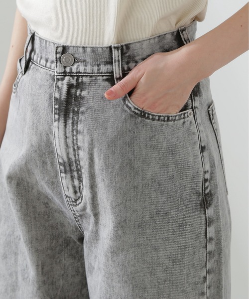N.（N. Natural Beauty Basic）（エヌエヌナチュラルビューティーベーシック）の「◆【S Size Line】５ポケットケミカルワイドデニム（デニムパンツ・レディース・グレー・MEDIUM/SMALL）」の2枚目の写真