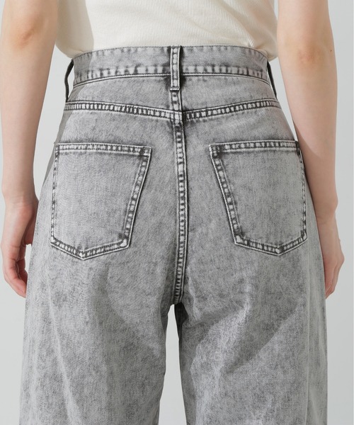 N.（N. Natural Beauty Basic）（エヌエヌナチュラルビューティーベーシック）の「◆【S Size Line】５ポケットケミカルワイドデニム（デニムパンツ・レディース・グレー・MEDIUM/SMALL）」の4枚目の写真