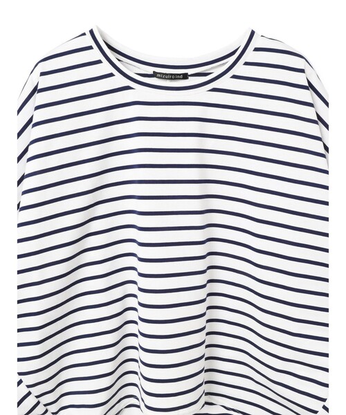 mizuiroind(ミズイロインド)の「mizuiro ind ボーダードルマンコクーンプルオーバー(Tシャツ/カットソー・レディース・ブルー/ネイビー/ブラック・FREE)」の16枚目の写真