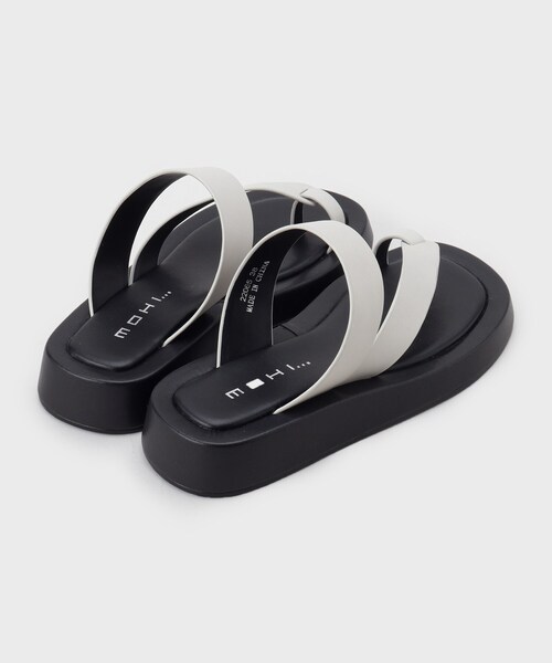 GALLEST（ギャレスト）の「◆【MOHI】フラットレザーサンダル（サンダル・レディース・ブラック/アイボリー・45/35）」の5枚目の写真