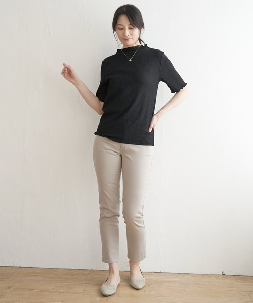 ikka(イッカ)の「GOKU楽ストレッチスキニーパンツ(その他パンツ・レディース・ベージュ/グリーン系その他/ブルー・M/S/L)」の10枚目の写真