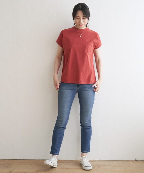 ikka(イッカ)の「GOKU楽ストレッチスキニーパンツ(その他パンツ・レディース・ベージュ/グリーン系その他/ブルー・M/S/L)」の7枚目の写真