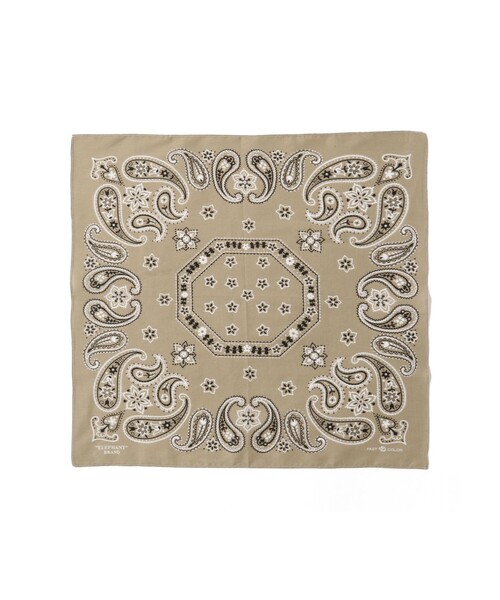 BEAMS（ビームス）の「ELEPHANT BRAND / バンダナ（バンダナ/スカーフ・メンズ・ベージュ/ブラック/オフホワイト/ネイビー・ONE SIZE）」の2枚目の写真