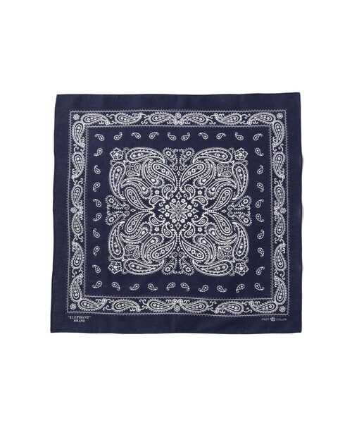 BEAMS（ビームス）の「ELEPHANT BRAND / バンダナ（バンダナ/スカーフ・メンズ・ベージュ/ブラック/オフホワイト/ネイビー・ONE SIZE）」の4枚目の写真