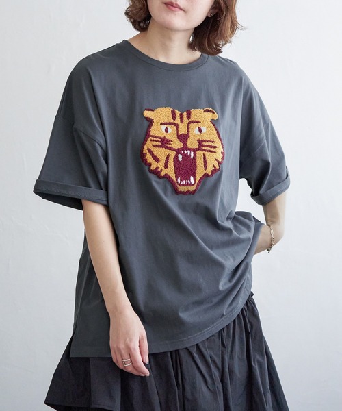 セール】相良刺繍Tシャツ トラ（Tシャツ/カットソー）｜notch