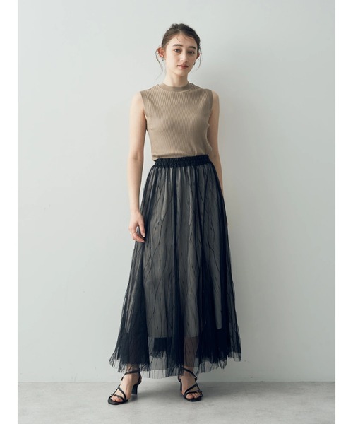 YECCA VECCA（イェッカヴェッカ）の「チュールマーメイドスカート（スカート・レディース・アイボリー/ブラック・FREE）」の19枚目の写真