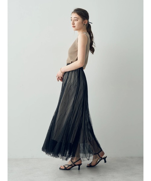 YECCA VECCA（イェッカヴェッカ）の「チュールマーメイドスカート（スカート・レディース・アイボリー/ブラック・FREE）」の18枚目の写真
