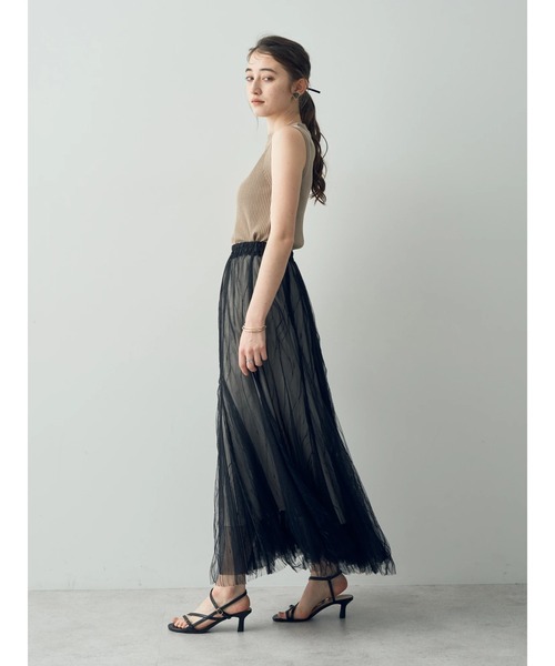 YECCA VECCA（イェッカヴェッカ）の「チュールマーメイドスカート（スカート・レディース・アイボリー/ブラック・FREE）」の17枚目の写真