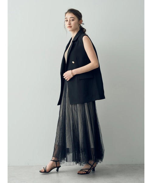 YECCA VECCA（イェッカヴェッカ）の「チュールマーメイドスカート（スカート・レディース・アイボリー/ブラック・FREE）」の12枚目の写真