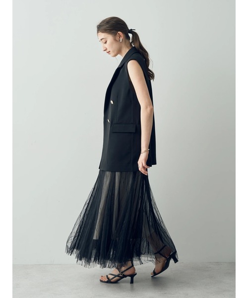 YECCA VECCA（イェッカヴェッカ）の「チュールマーメイドスカート（スカート・レディース・アイボリー/ブラック・FREE）」の11枚目の写真