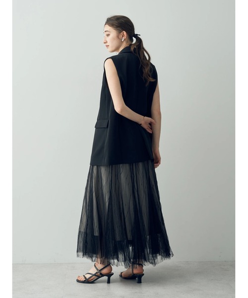 YECCA VECCA（イェッカヴェッカ）の「チュールマーメイドスカート（スカート・レディース・アイボリー/ブラック・FREE）」の10枚目の写真