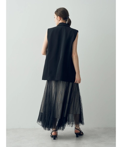 YECCA VECCA（イェッカヴェッカ）の「チュールマーメイドスカート（スカート・レディース・アイボリー/ブラック・FREE）」の9枚目の写真