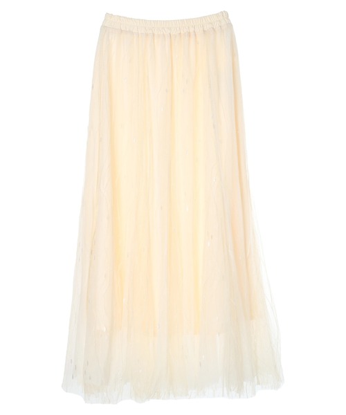 YECCA VECCA（イェッカヴェッカ）の「チュールマーメイドスカート（スカート・レディース・アイボリー/ブラック・FREE）」の4枚目の写真