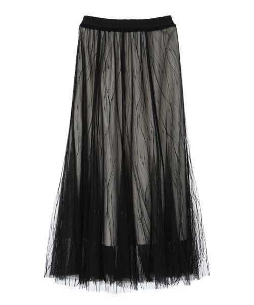 YECCA VECCA（イェッカヴェッカ）の「チュールマーメイドスカート（スカート・レディース・アイボリー/ブラック・FREE）」の3枚目の写真