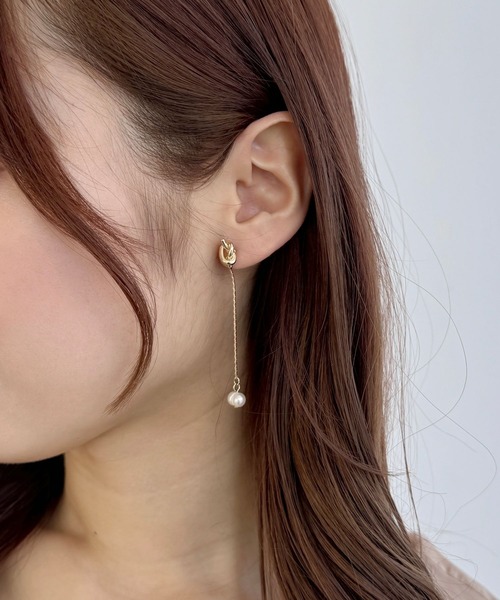 Heather(ヘザー)の「ロングパールピアス 118768(ピアス(両耳用)・レディース・ゴールド/シルバー・ONE SIZE)」の2枚目の写真