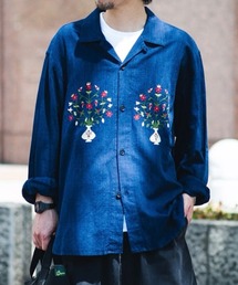 KARDO | 〈別注〉RONEN 刺繍長袖シャツ INDIGO MEN