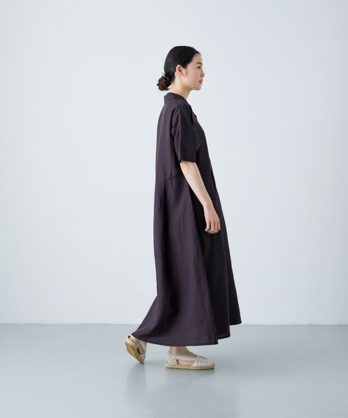あずき  極美品 kagure かぐれ リヨセルリネン半袖ワンピース あずき 様専用 極美品 kagure かぐれ リヨセルリネン半袖