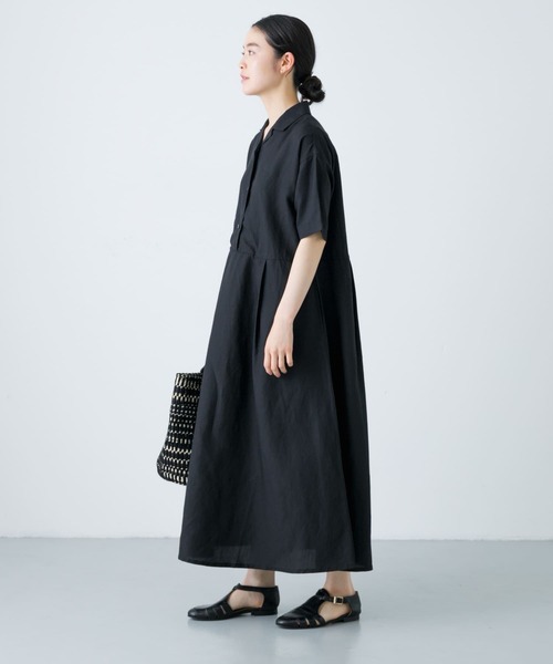 かぐれ（カグレ）の「リヨセルリネン半袖ワンピース（ワンピース