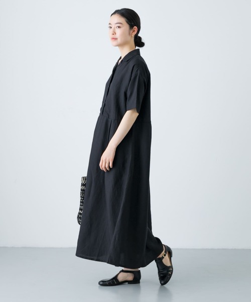 あずき  極美品 kagure かぐれ リヨセルリネン半袖ワンピース あずき 様専用 極美品 kagure かぐれ リヨセルリネン半袖