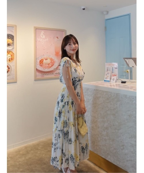 Her lip to(ハーリップトゥー)の「Full Of Love Long Dress(ワンピース・レディース・グリーン系/ラベンダー/ミント/イエロー系・M/S/XS)」の18枚目の写真