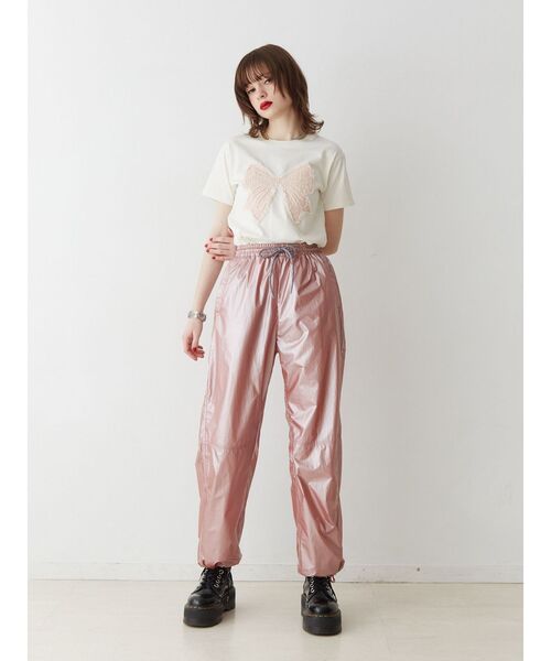 jouetie（ジュエティ）の「パイピングイージーパンツ（その他パンツ・レディース・ピンク/シルバー/オフホワイト/ブラック・MEDIUM）」の19枚目の写真