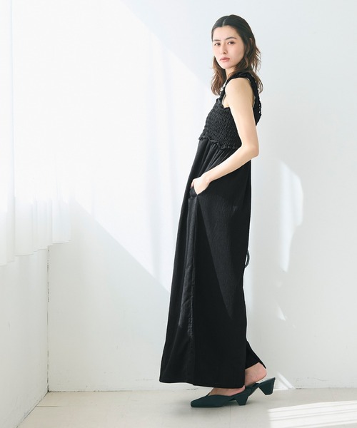 mystic シャーリングフリルオールインワン mysticシャーリングフリル