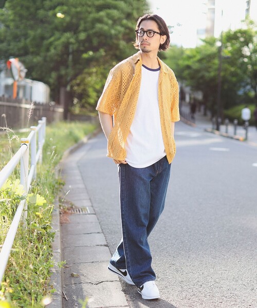 B:MING by BEAMS（ビーミングバイビームス）の「B:MING by BEAMS / レース オープンカラー シャツ（シャツ/ブラウス・メンズ・イエロー系その他5/ブラック・LARGE/MEDIUM/X-LARGE/SMALL）」の3枚目の写真